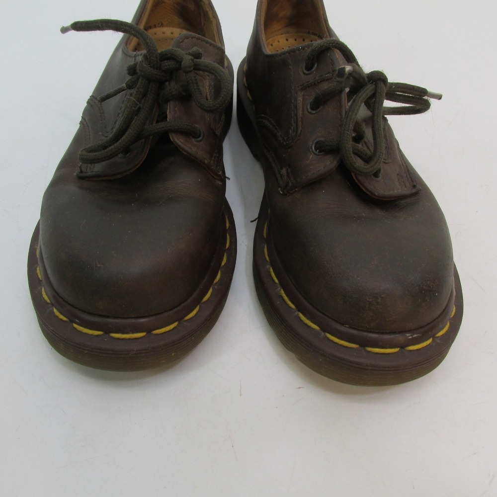 Dr. Martens Kids Shoes Oxford Brown Leather UK 11 / US 12 Made In England Low - Picture 5 of 9